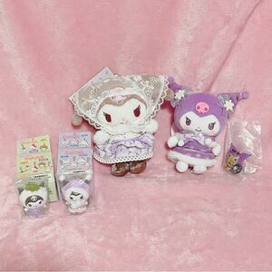 Sanrio Kuromi Mascot Plush and Keychain Bundle